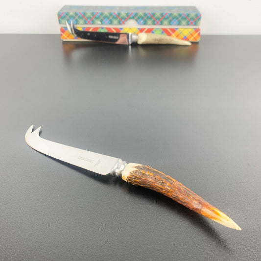 Mid Century Cheese Knife with Stag/Antler Horn Handle