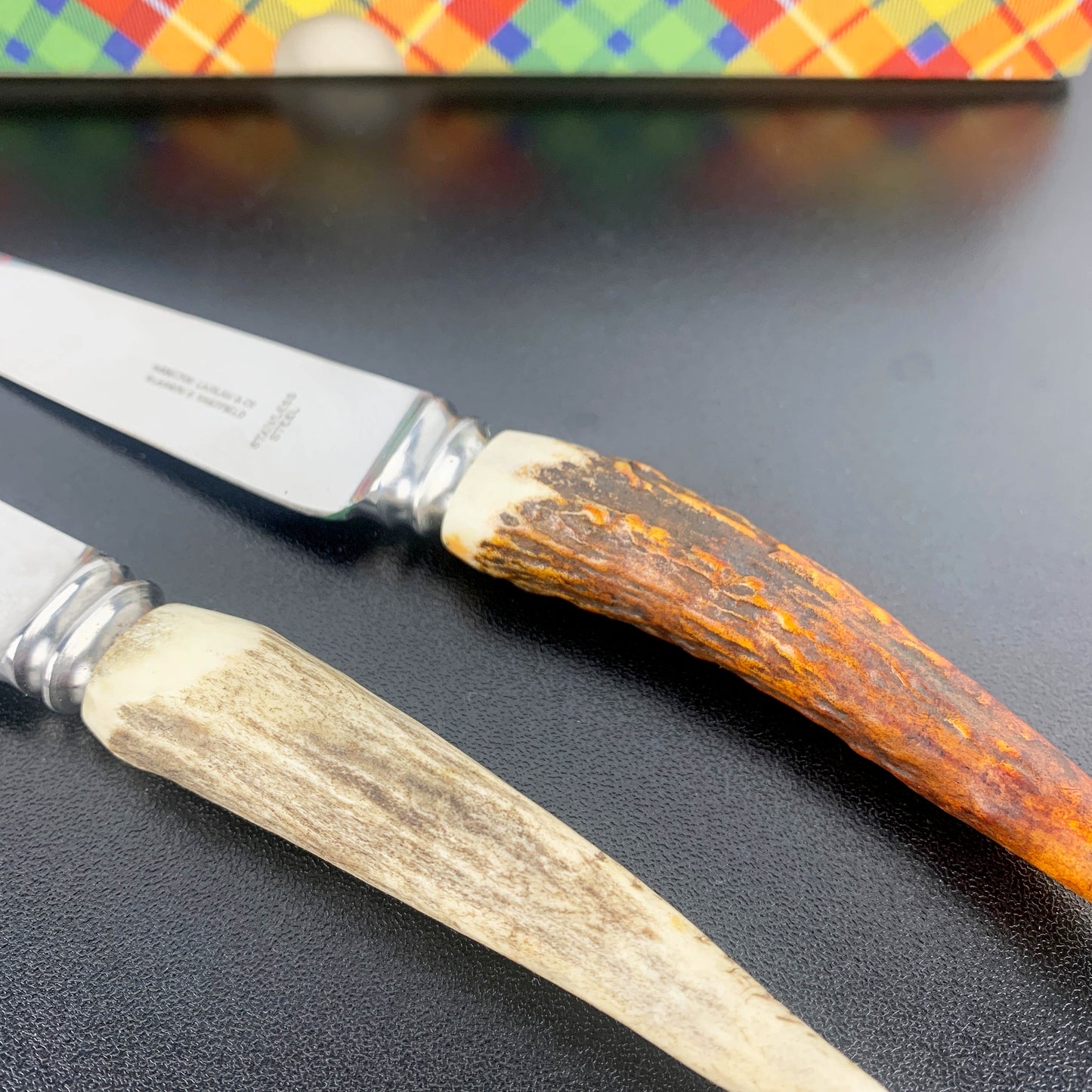 Mid Century Cheese Knife with Stag/Antler Horn Handle
