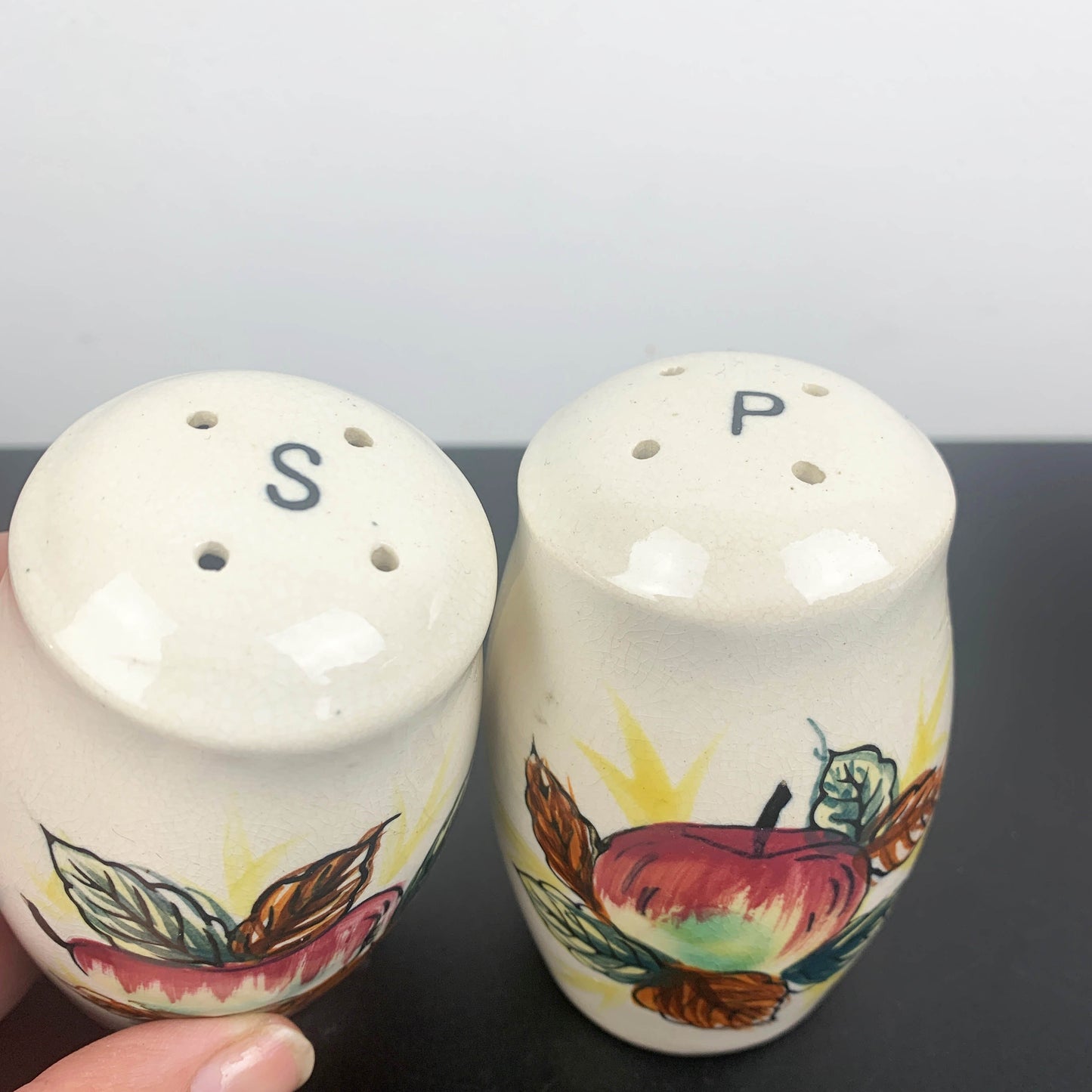 Apple Salt and Pepper Shakers