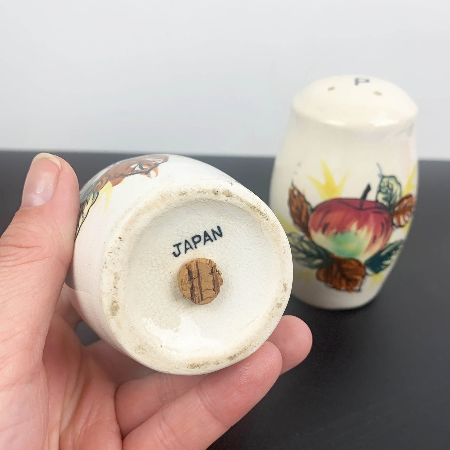 Apple Salt and Pepper Shakers