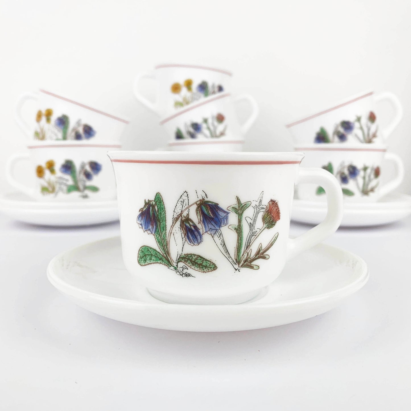 Arcopal 'Fleur D'ete' Coffee Cup and Saucer Set
