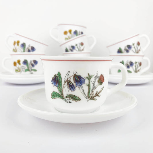 Arcopal 'Fleur D'ete' Coffee Cup and Saucer Set