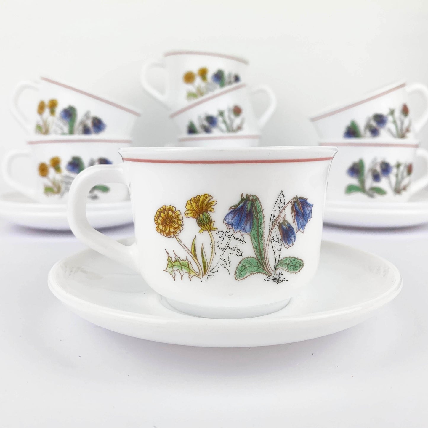 Arcopal 'Fleur D'ete' Coffee Cup and Saucer Set