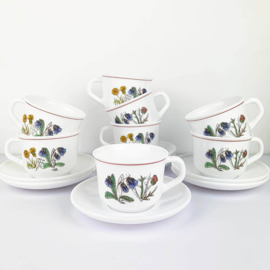 Arcopal 'Fleur D'ete' Coffee Cup and Saucer Set