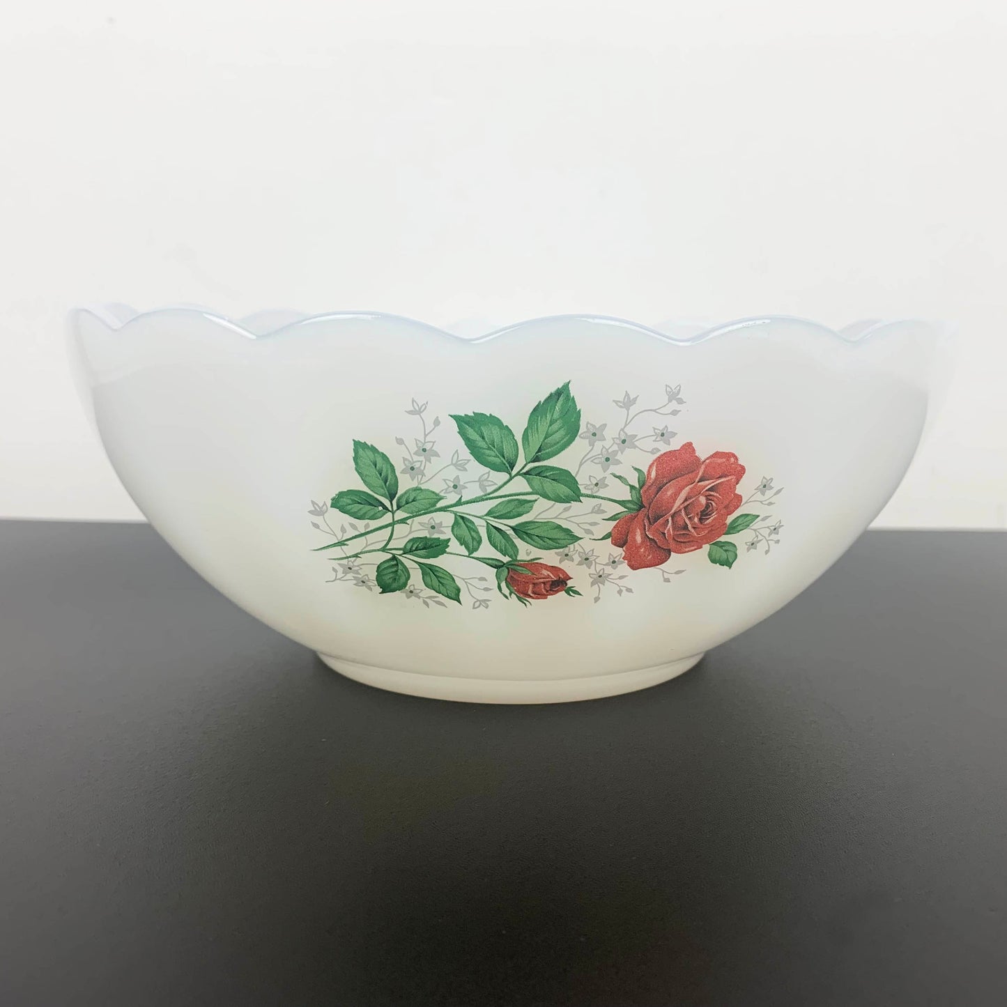 Arcopal Red Rose Opaline Glass Set