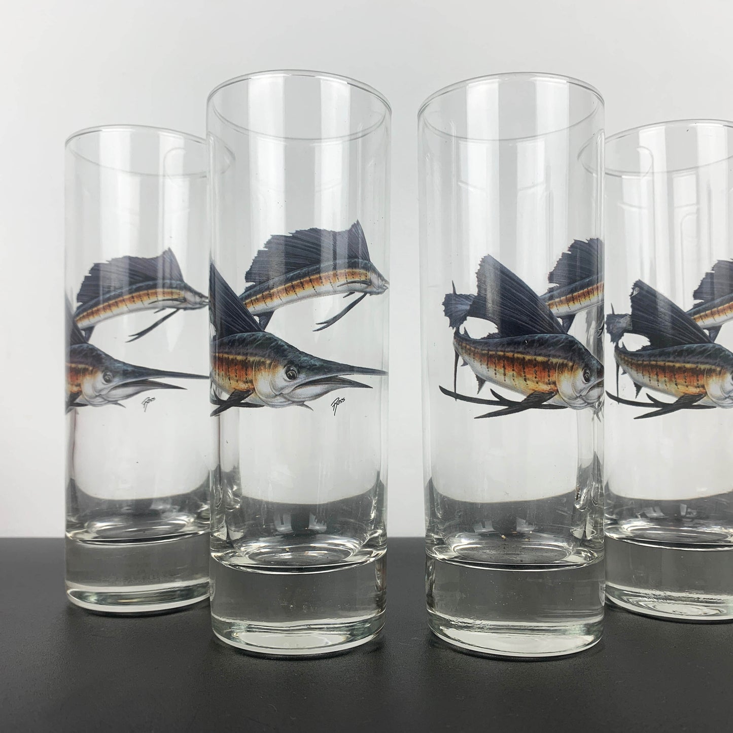 Arc France Blue Marlin Highball Set