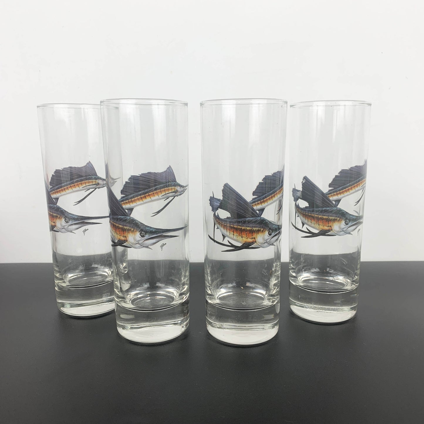 Arc France Blue Marlin Highball Set