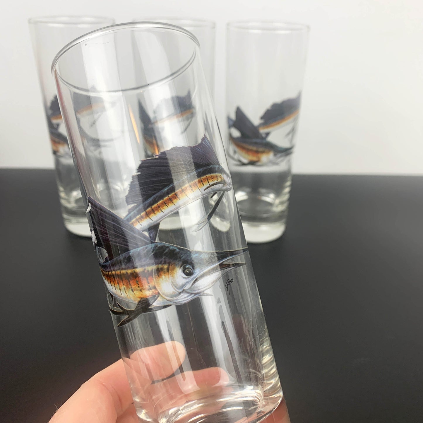 Arc France Blue Marlin Highball Set