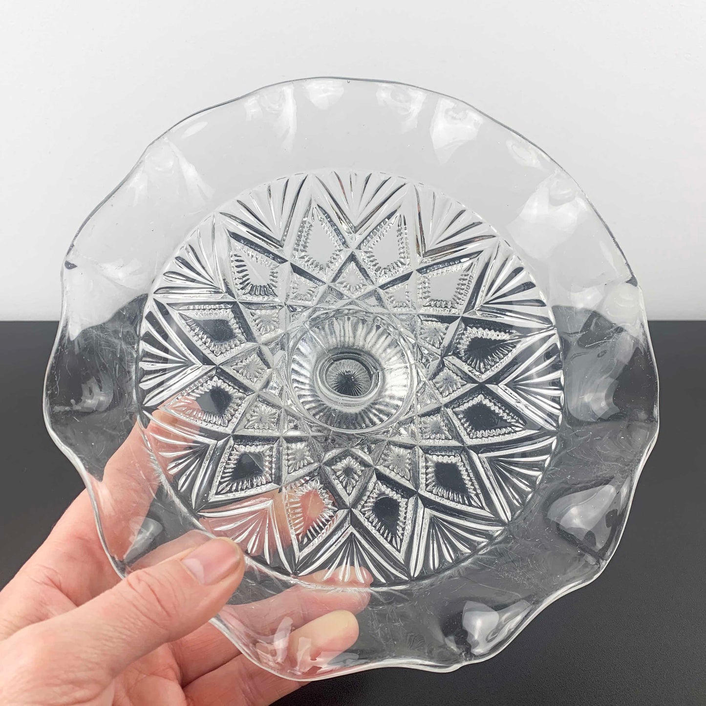 Davidson Glass Small Pedestal Bowl c.1897