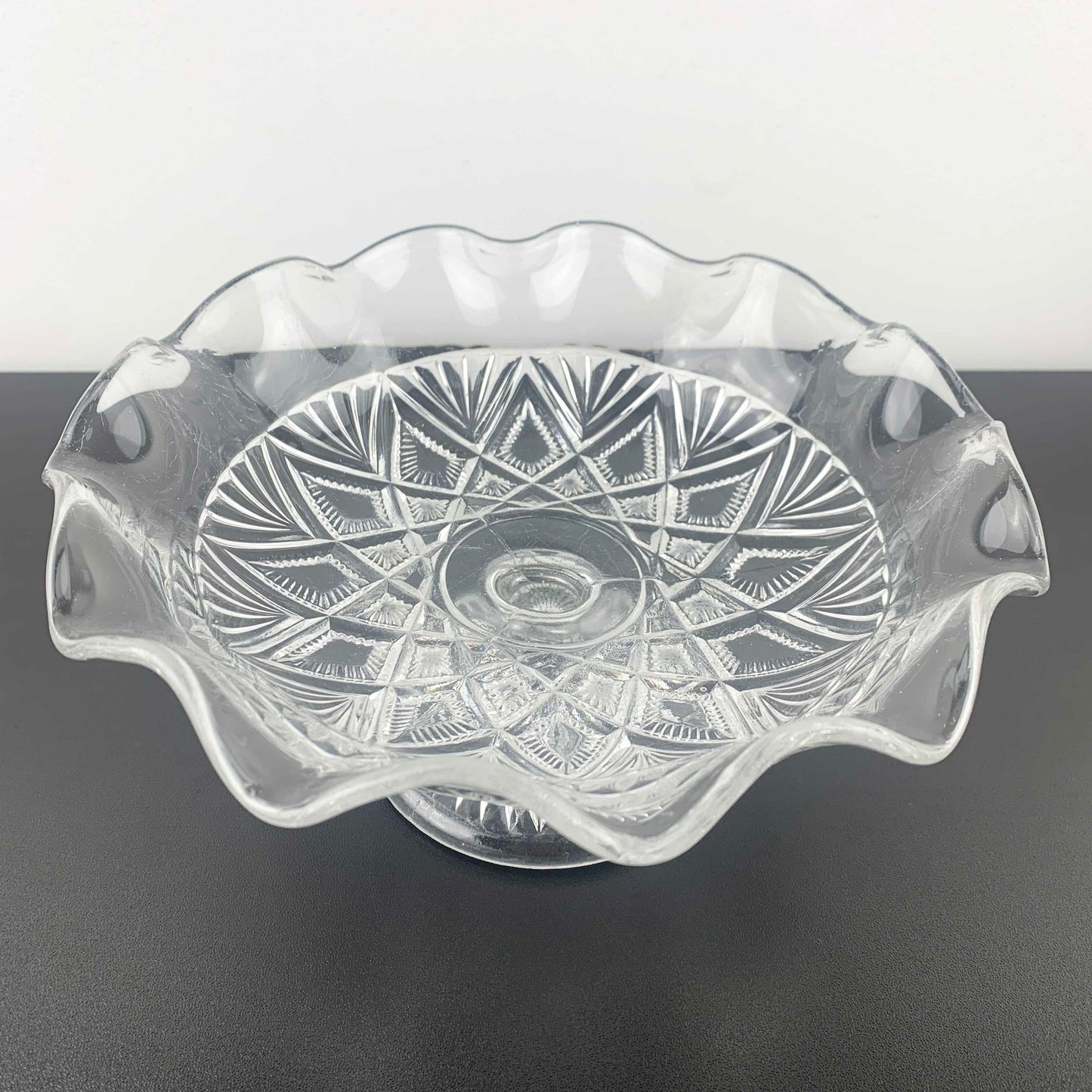 Davidson Glass Small Pedestal Bowl c.1897