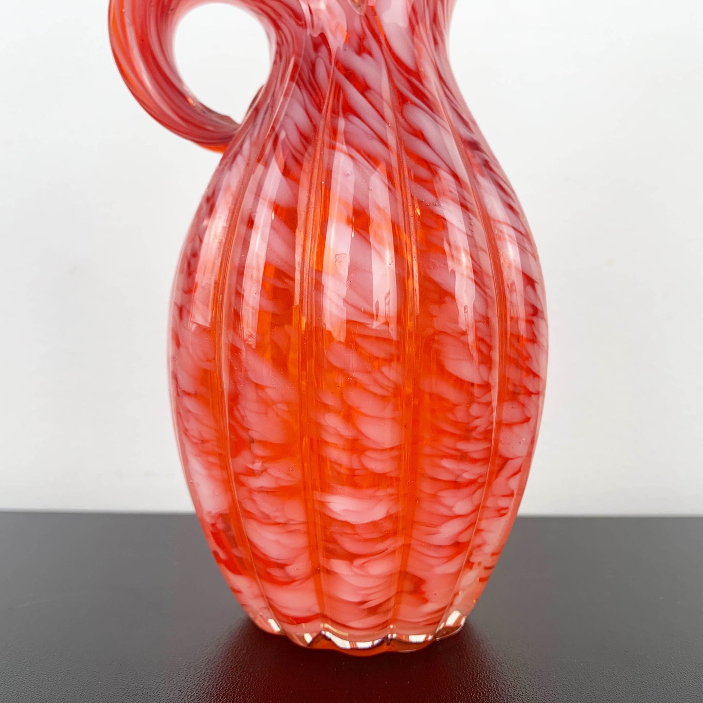 Japanese Hand Blown Art Glass Vase in Pitcher Form
