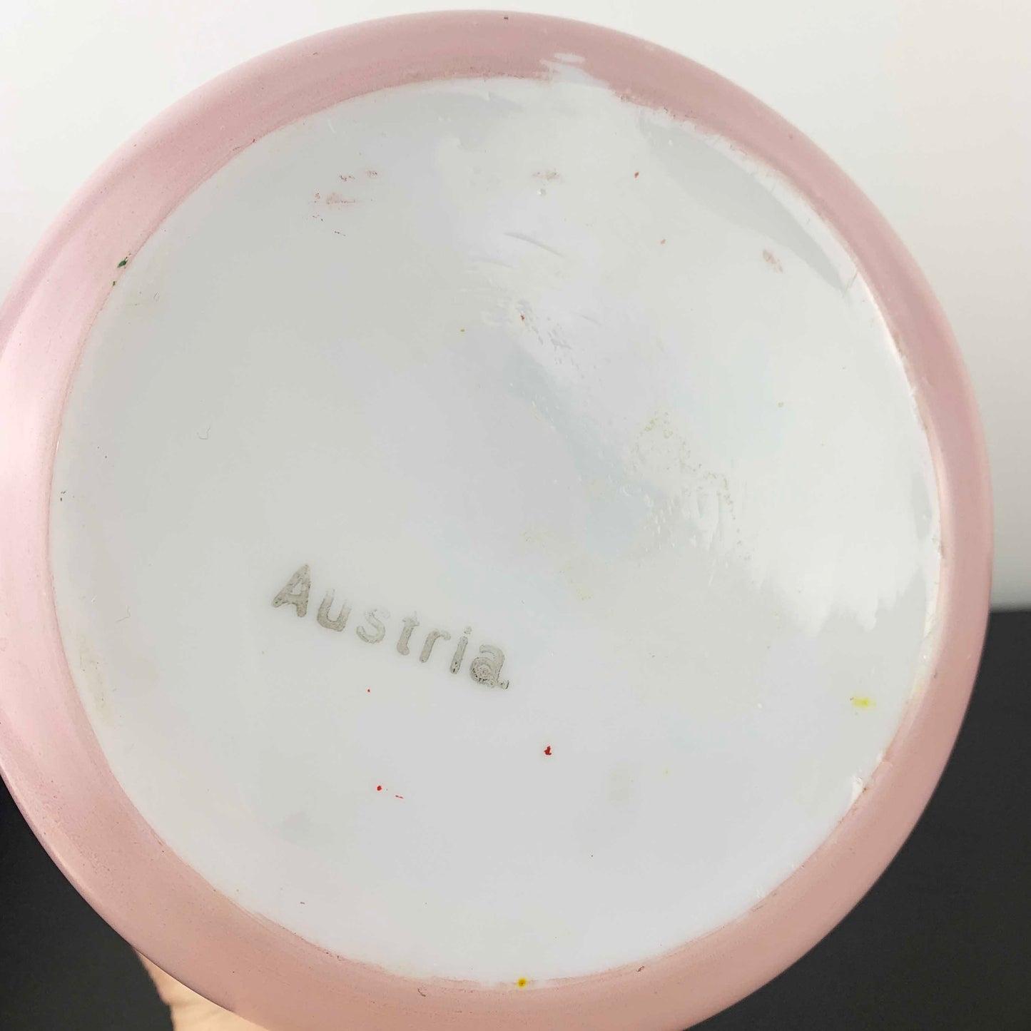 Austrian Antique Pink Satin Glass Biscuit Barrel