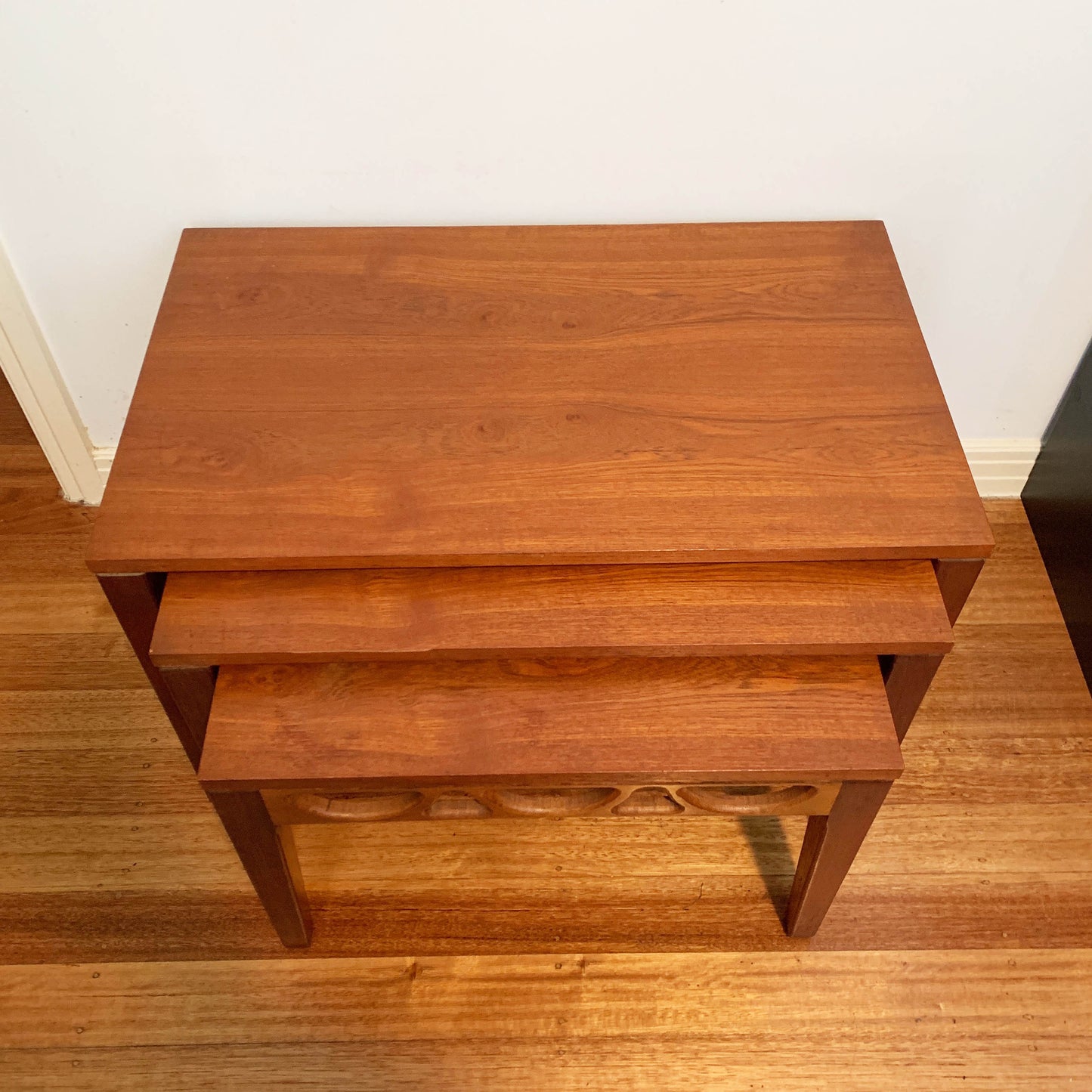Mid Century Avalon Teak Nested Coffee Table Set