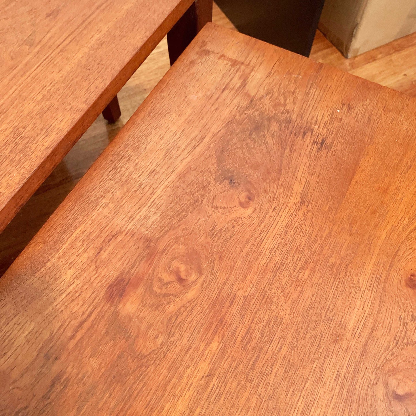 Mid Century Avalon Teak Nested Coffee Table Set