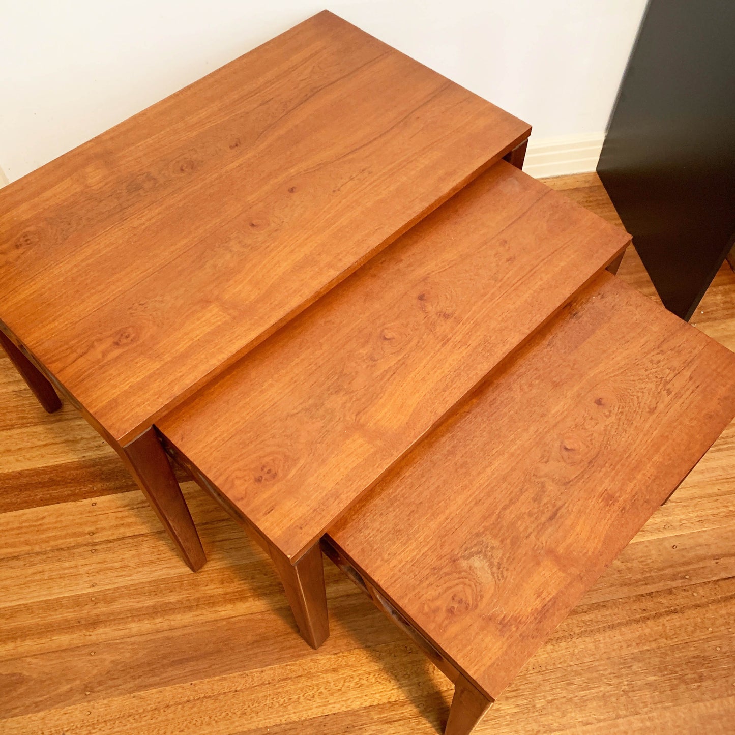 Mid Century Avalon Teak Nested Coffee Table Set