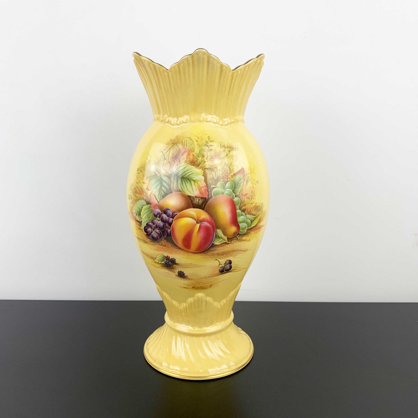 Aynsley 'Orchard Gold' large Windsor vase