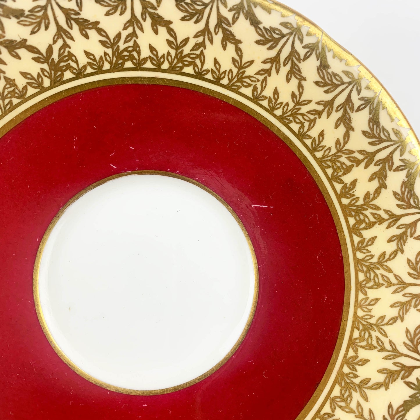 Aynsley Burgundy and Gold Collectible Trio