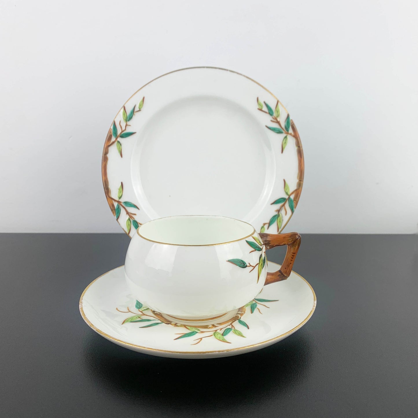 Brown-Westhead Moore Antique Bamboo Pattern Trio