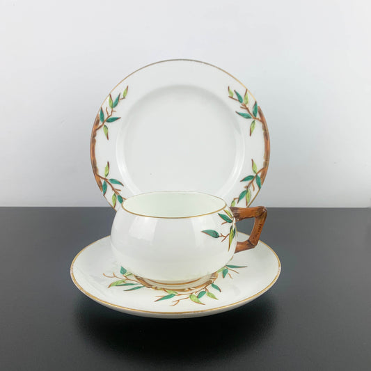 Brown-Westhead Moore Antique Bamboo Pattern Trio