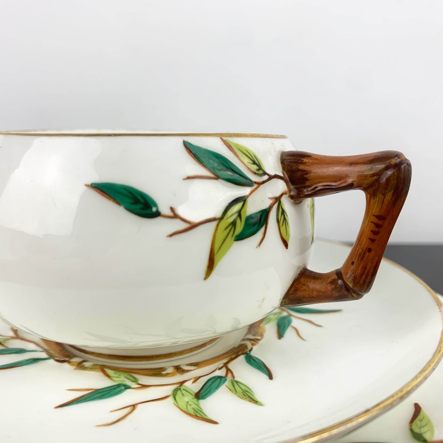 Brown-Westhead Moore Antique Bamboo Pattern Trio