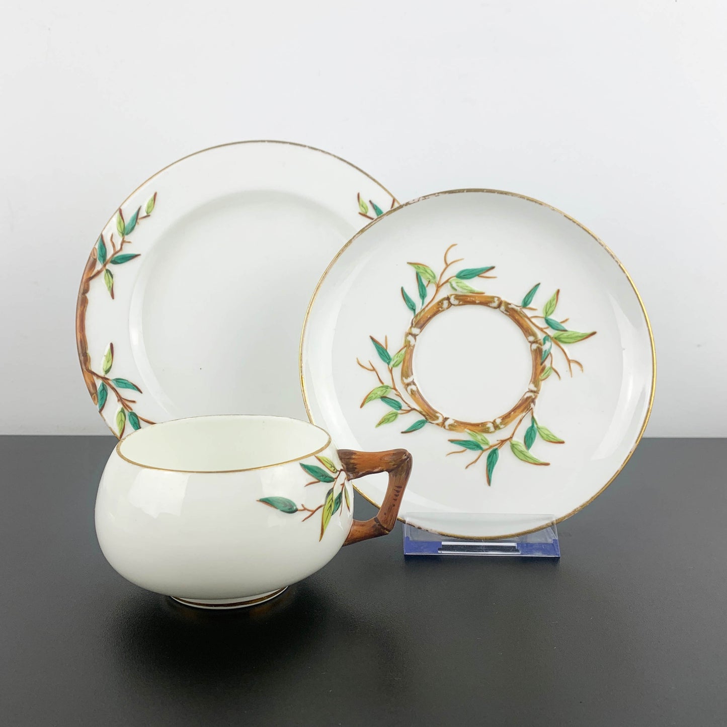 Brown-Westhead Moore Antique Bamboo Pattern Trio
