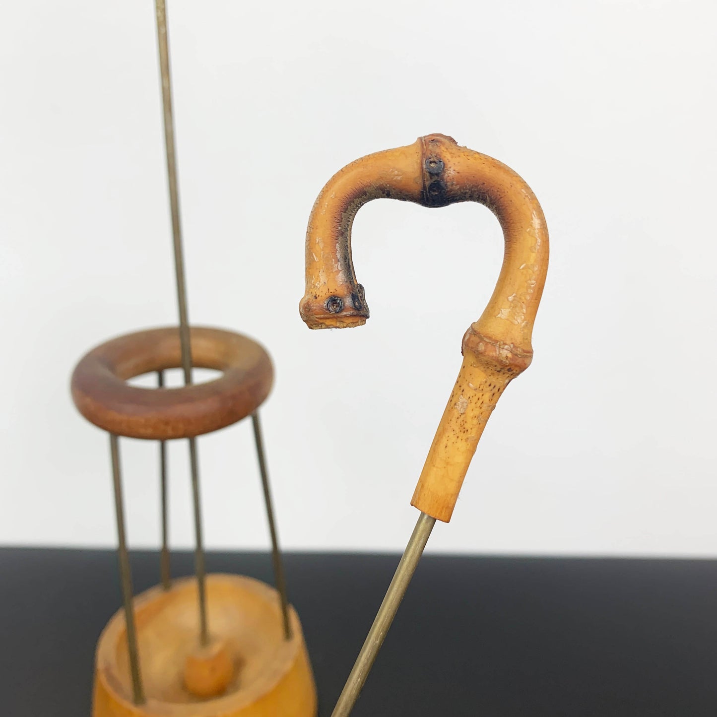 Mid Century Top Hat & Cane Cocktail Stirrer Set
