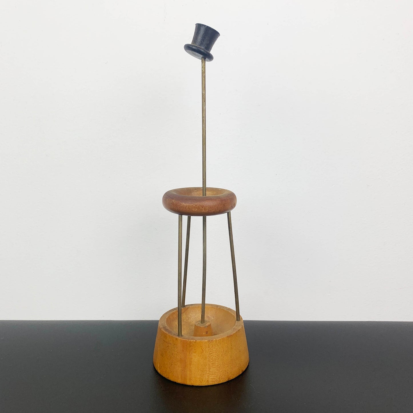 Mid Century Top Hat & Cane Cocktail Stirrer Set
