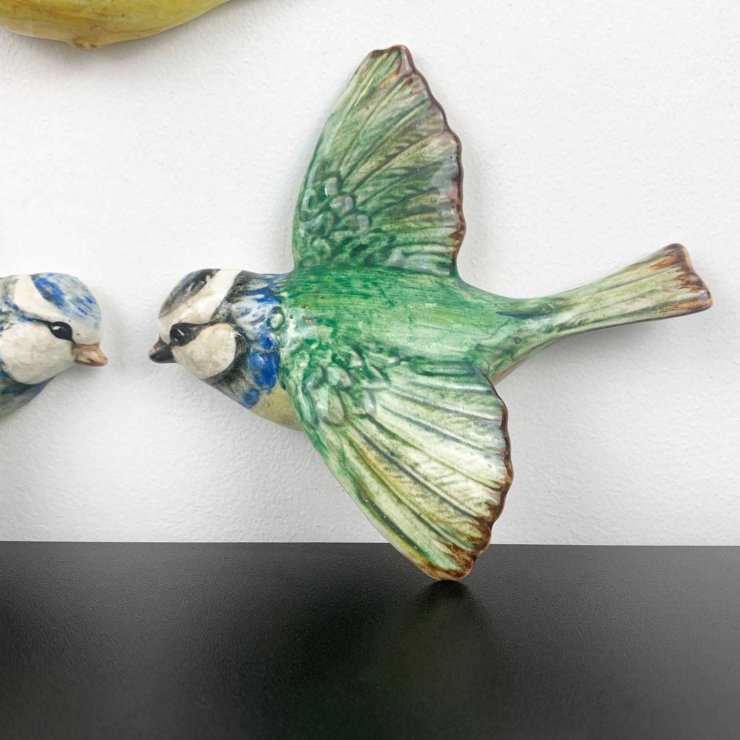 Beswick 'Blue Tit' Flying Bird Wall Plaques - Set of 3