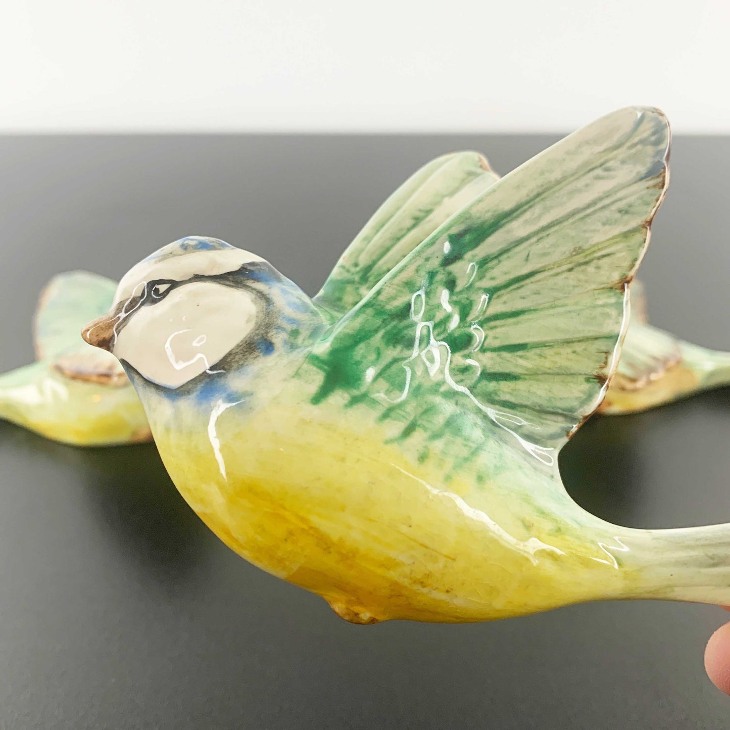 Beswick 'Blue Tit' Flying Bird Wall Plaques - Set of 3