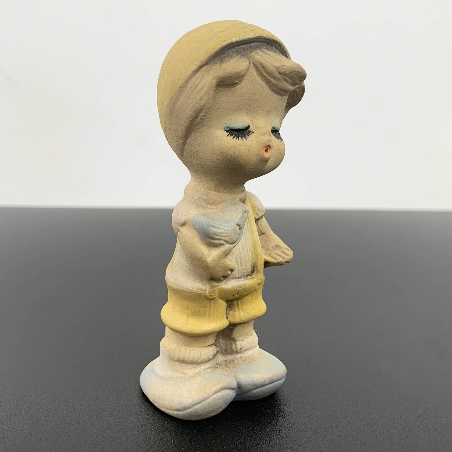 Mid Century Boy with Bird Figurine