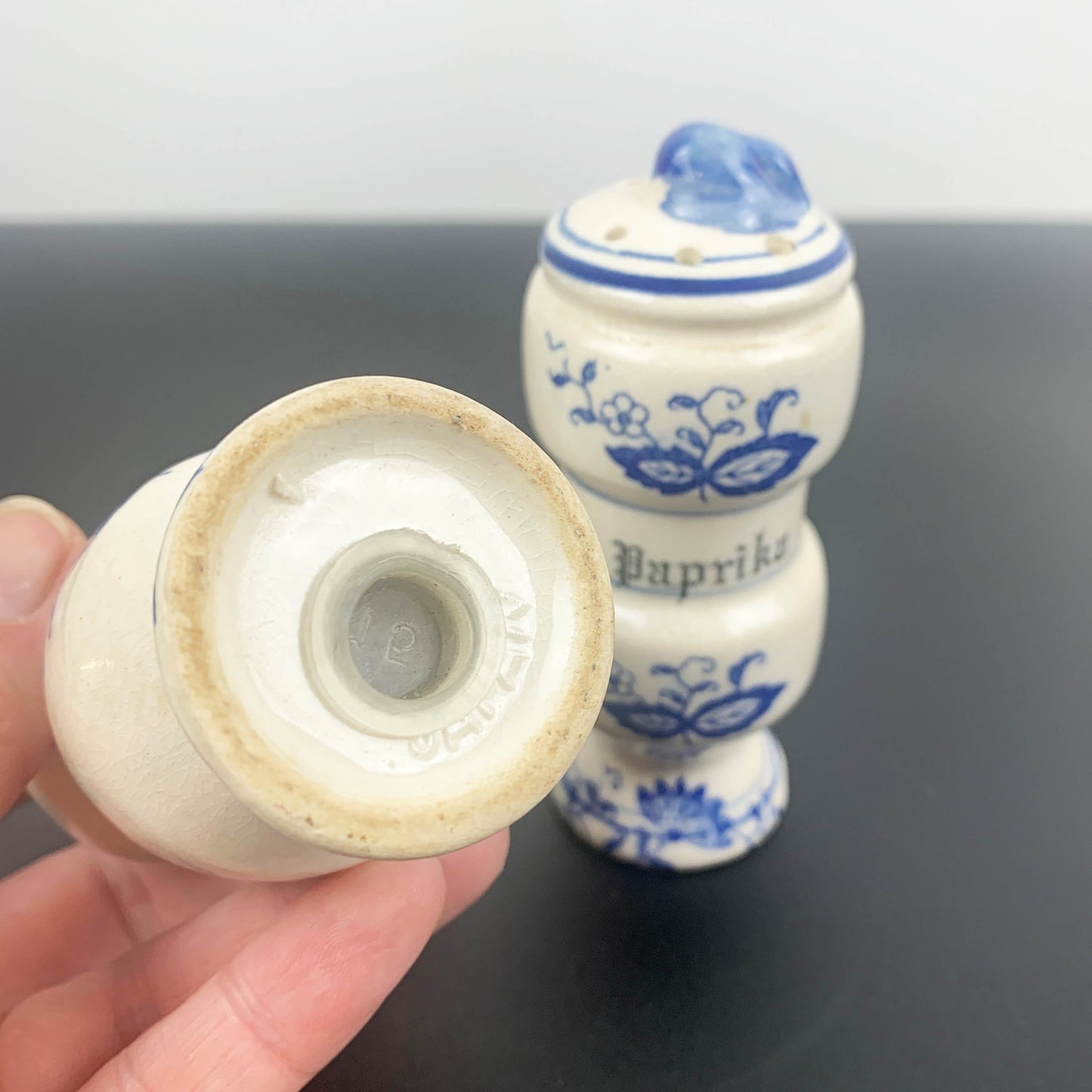 Delft Blue Style Salt and Paprika Shakers