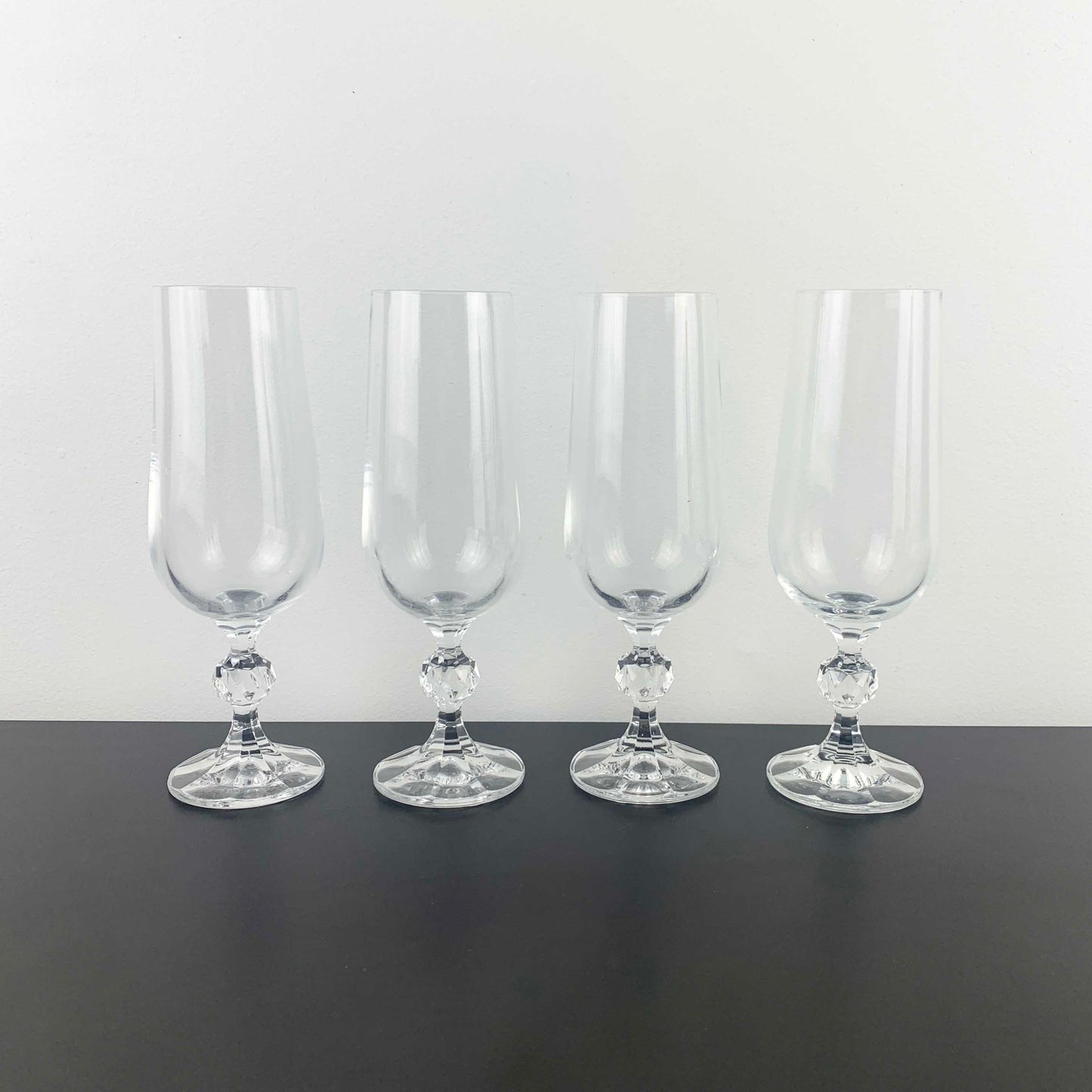Bohemia Crystal 'Claudia' champagne flute - Set of 4