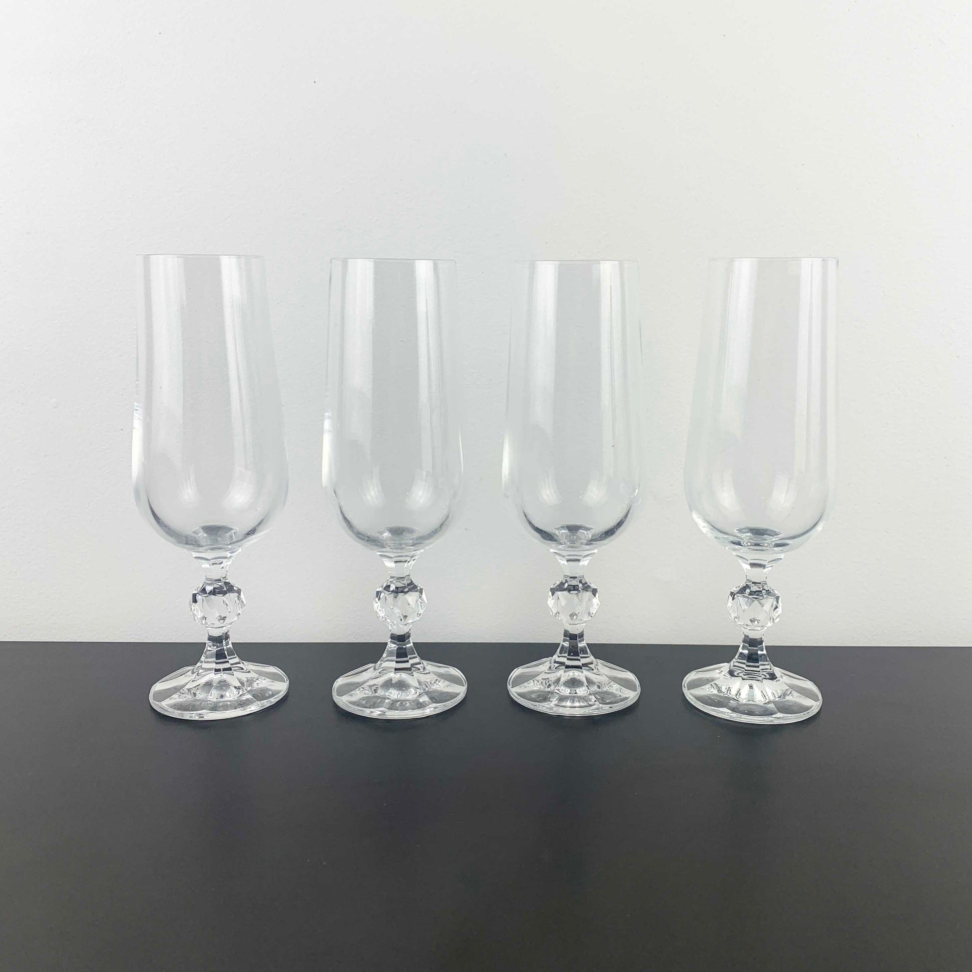 Bohemia Crystal 'Claudia' champagne flute - Set of 4