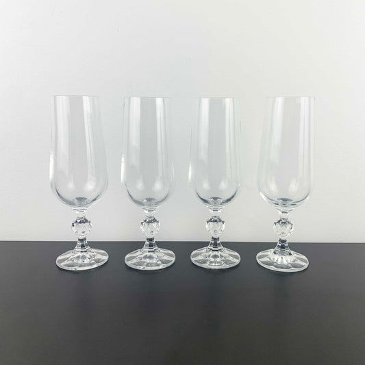 Bohemia Crystal 'Claudia' champagne flute - Set of 4
