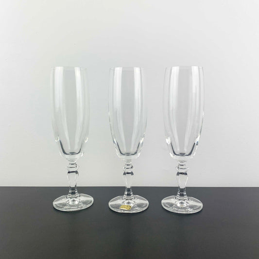 Bohemia Crystal 'Ingrid Andrea' Champagne Flute Set