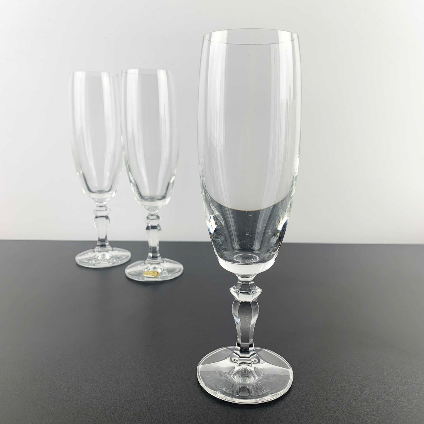 Bohemia Crystal 'Ingrid Andrea' Champagne Flute Set
