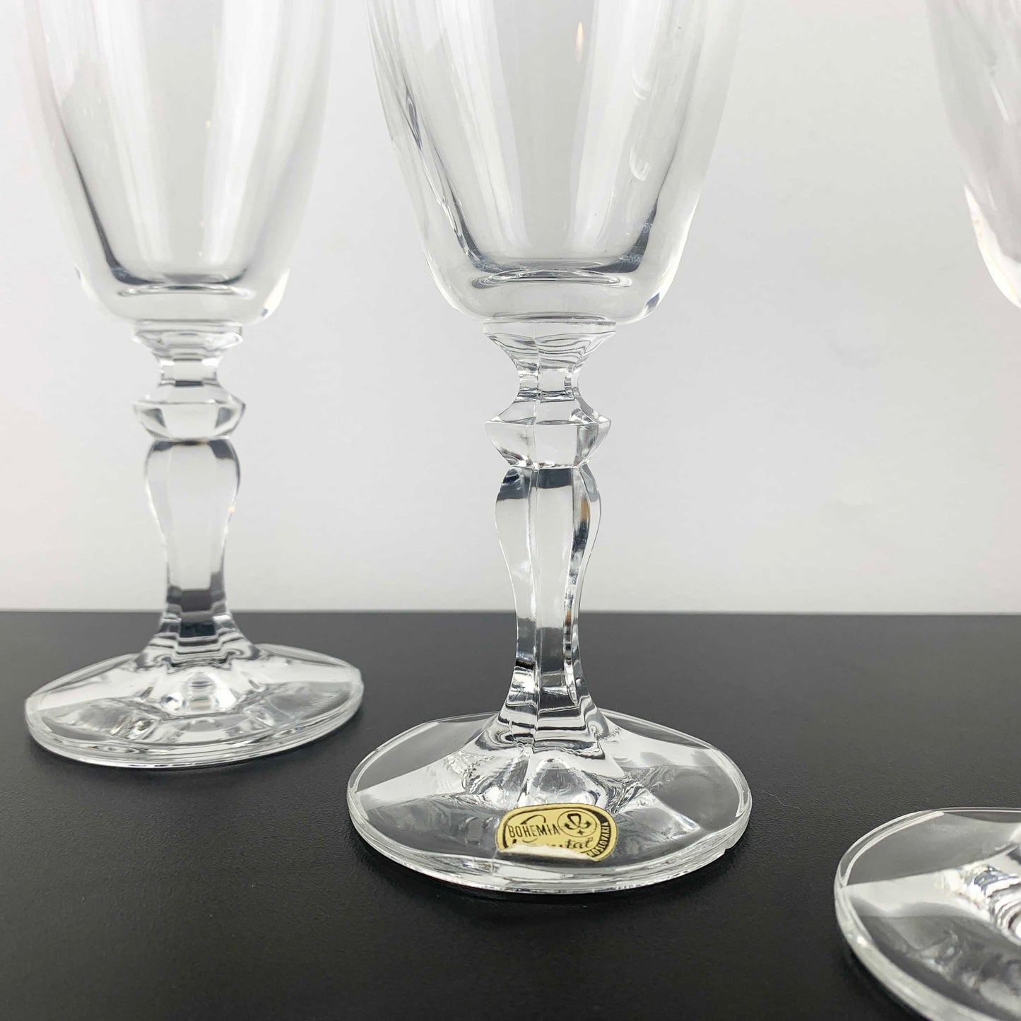 Bohemia Crystal 'Ingrid Andrea' Champagne Flute Set