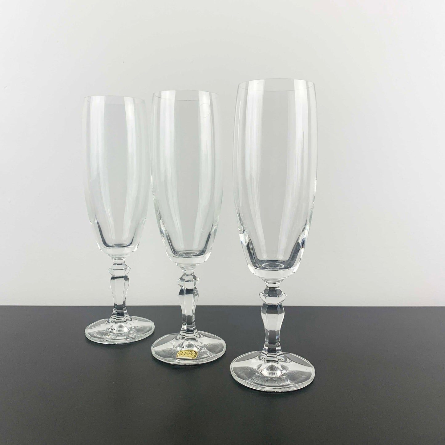Bohemia Crystal 'Ingrid Andrea' champagne flute - Set of 3
