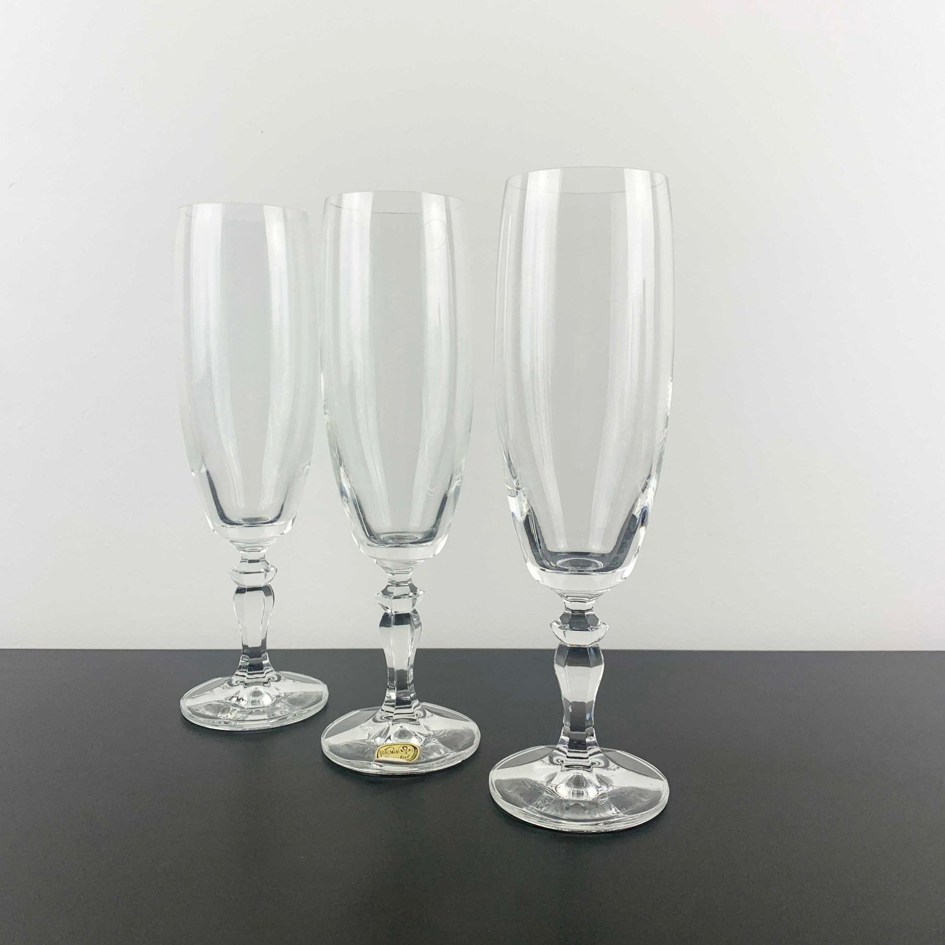 Bohemia Crystal 'Ingrid Andrea' champagne flute - Set of 3