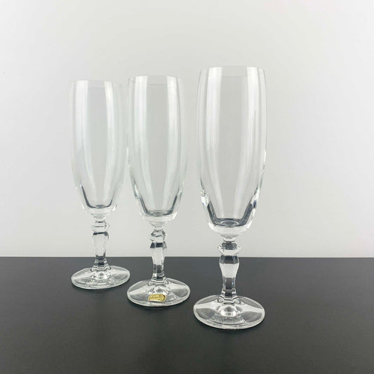 Bohemia Crystal 'Ingrid Andrea' champagne flute - Set of 3