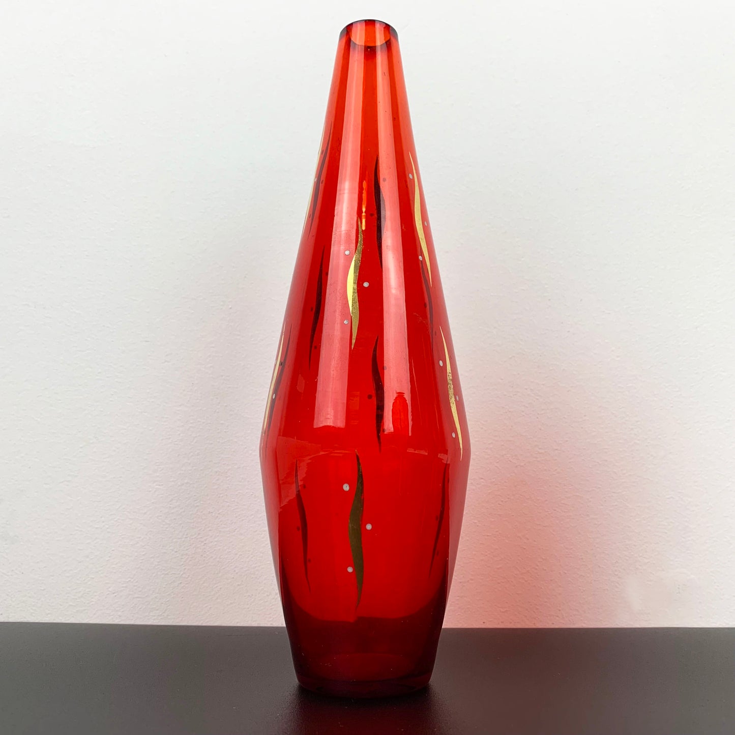 Bohemia Gold Gilded Glass Vase Trio