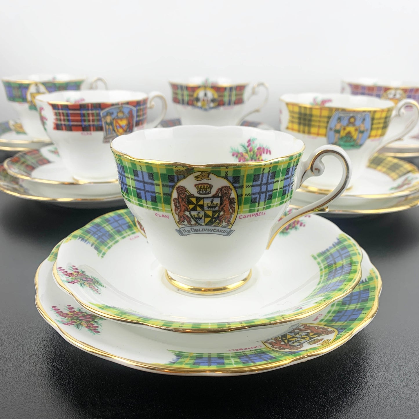 Royal Standard Bonnie Scotland Trios with Clan Crests