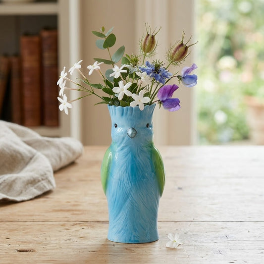 Sculptural Bird Vase - Blue