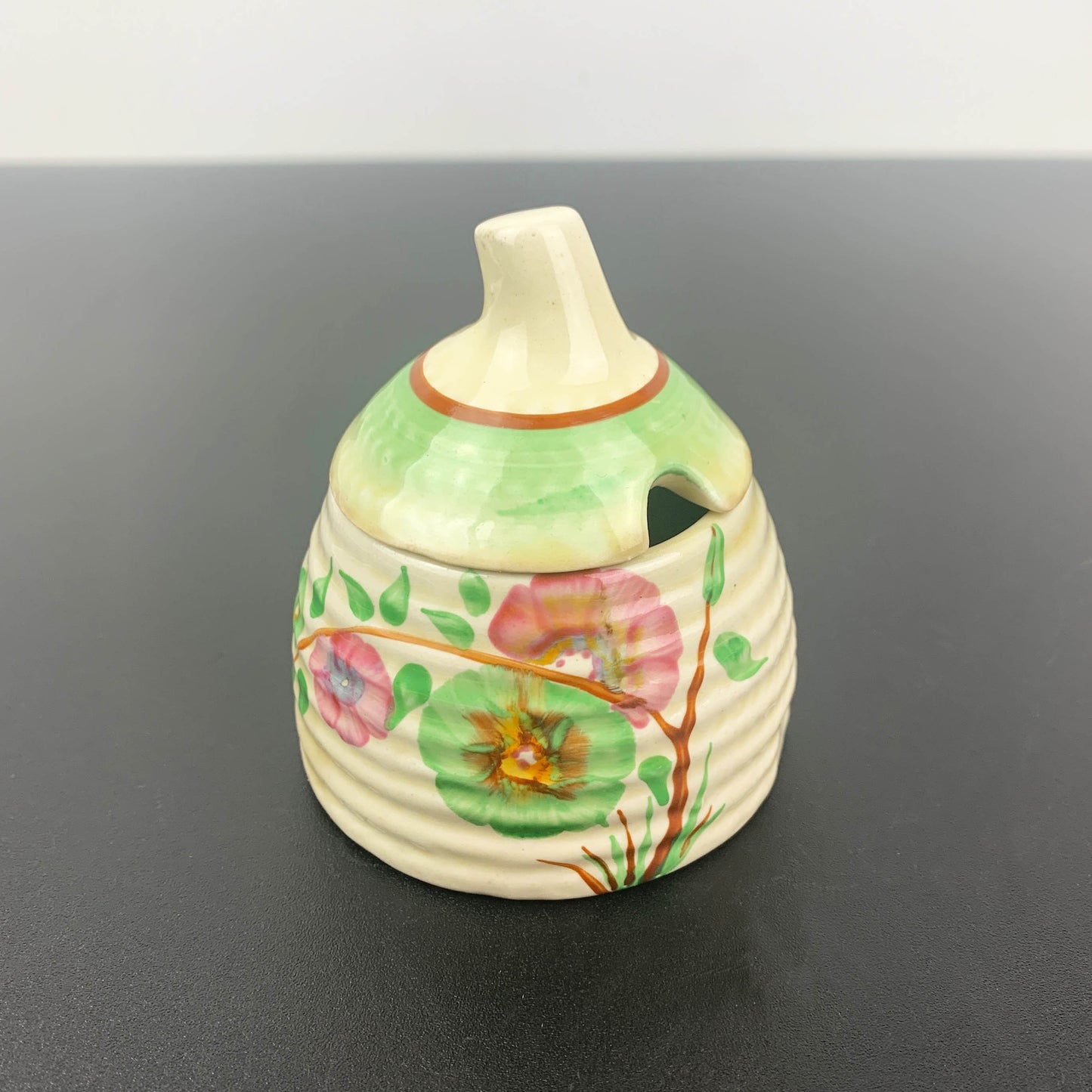 Clarice Cliff 'Corolla' Art Deco Beehive Honey Pot