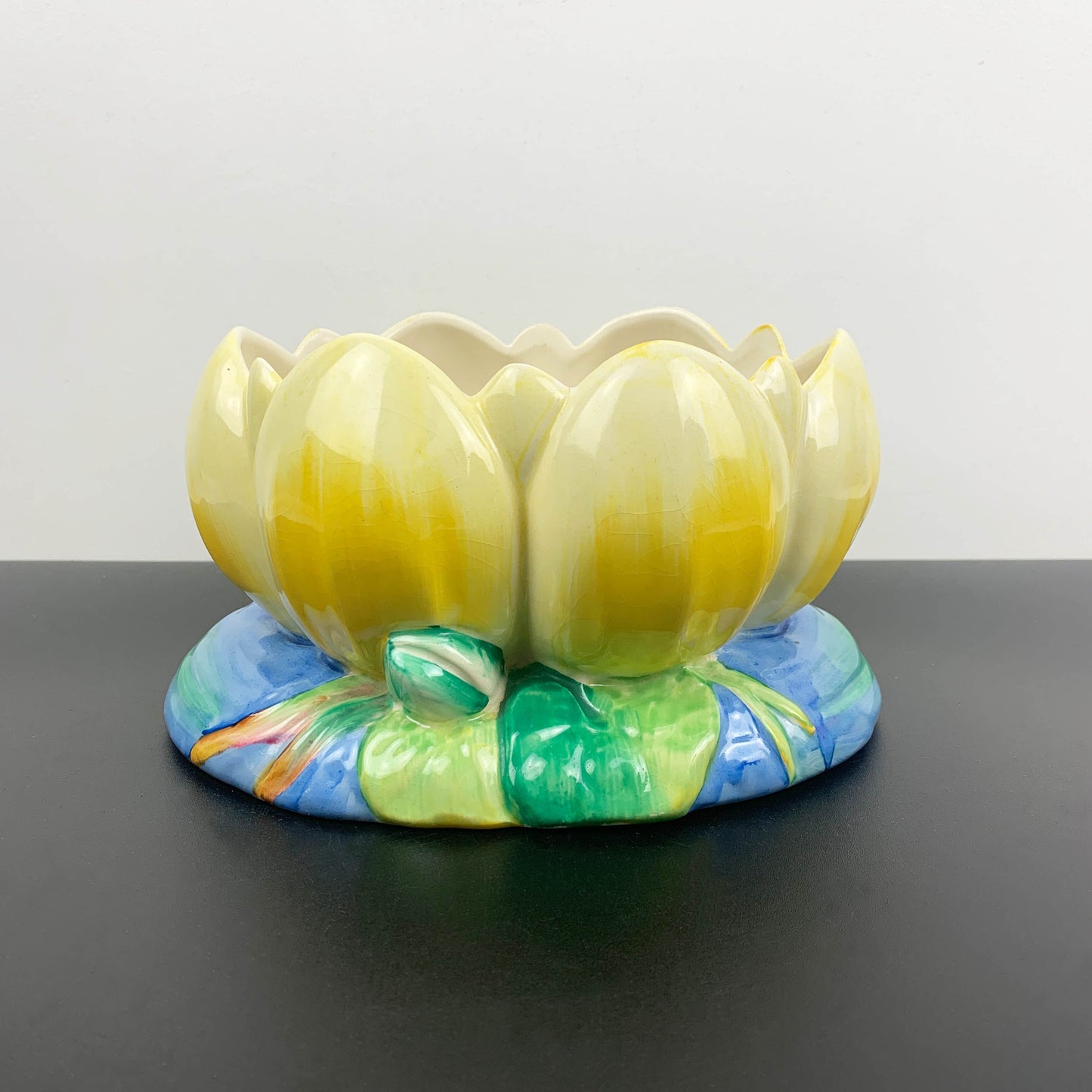Clarice Cliff Art Deco Water Lily Open Vase