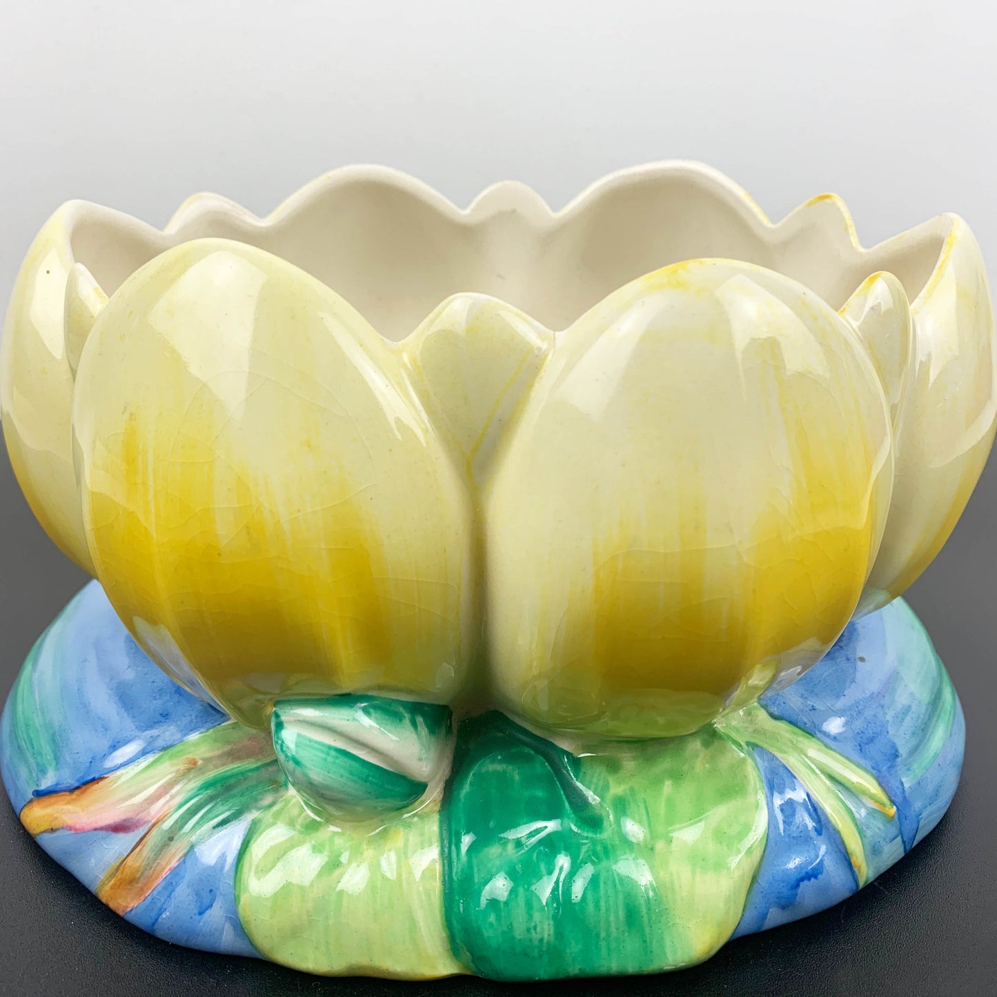 Clarice Cliff Art Deco Water Lily Open Vase