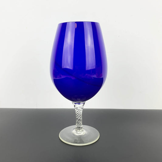 Empoli Cobalt Blue Oversize Art Glass Brandy Balloon