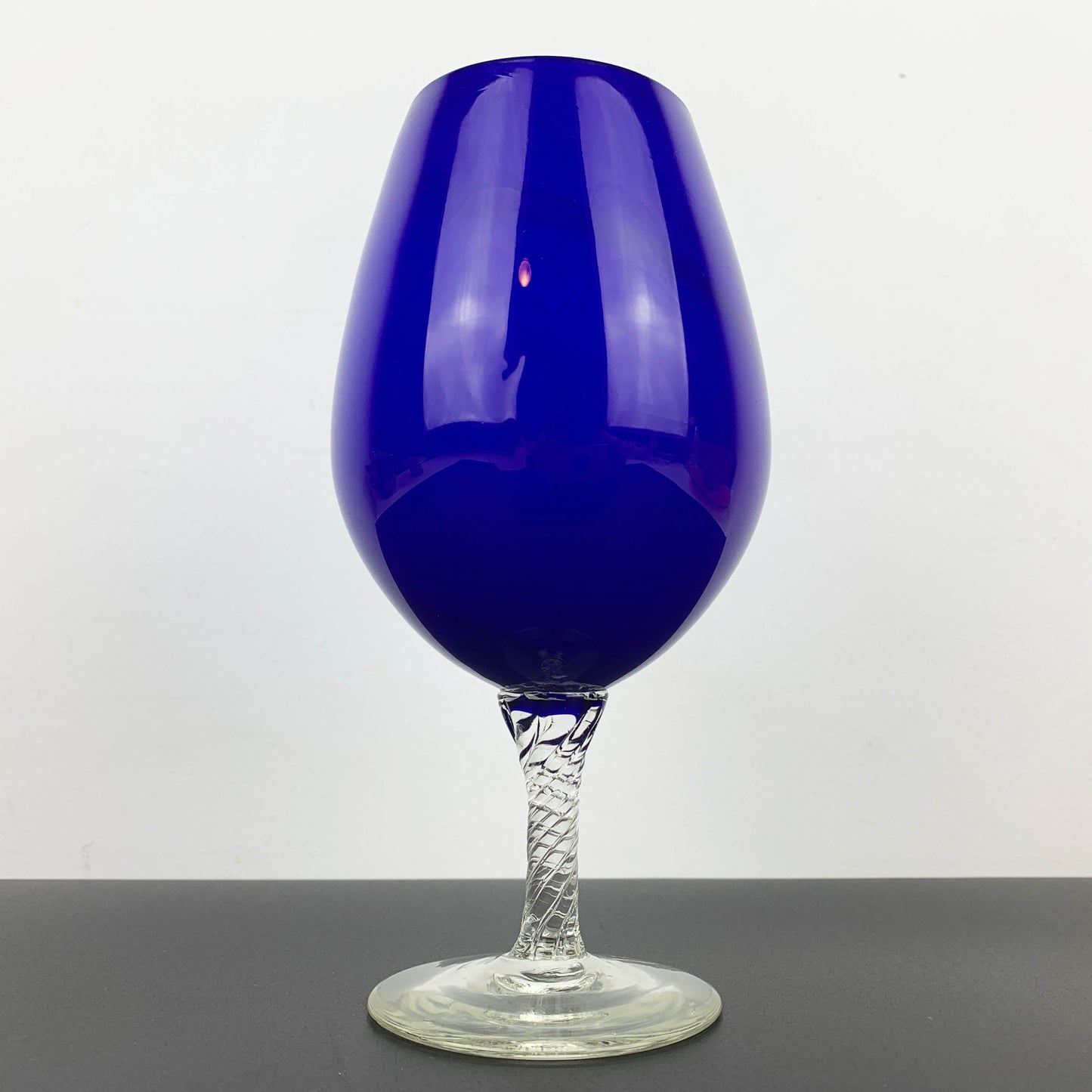 Empoli Cobalt Blue Oversize Art Glass Brandy Balloon
