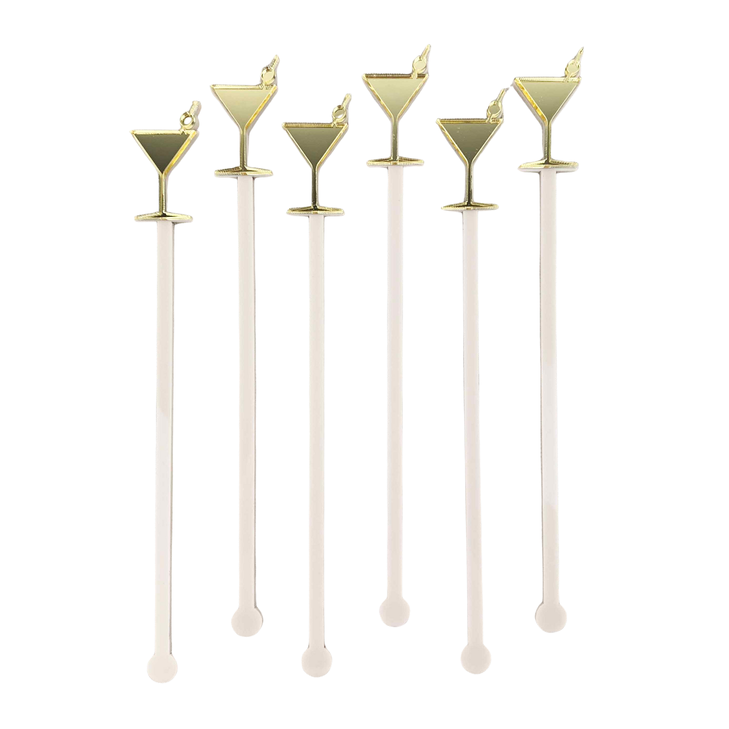 Signature Mirrored Cocktail Stirrers - Gold