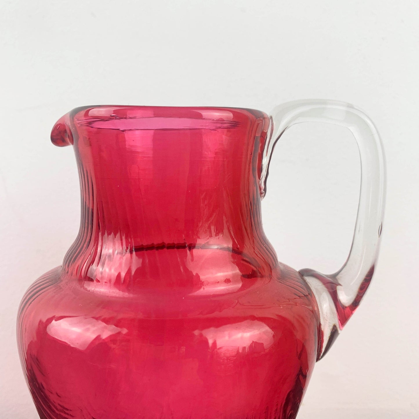 Cranberry Glass Small Pitcher